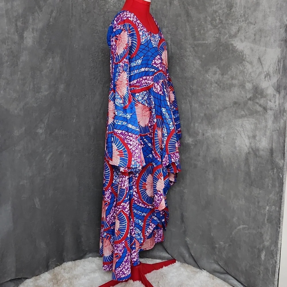 Advance Apparel Ankara AFRICAN Bell Sleeve print dress free size - Picture 3 of 14
